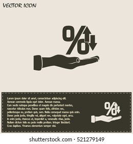 percentages up and down Flat design style