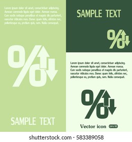 percentages up and down Flat design style