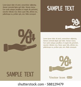 percentages up and down Flat design style