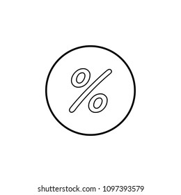 percentages line icon. Element of bankig icon for mobile concept and web apps. Thin line percentages icon can be used for web and mobile