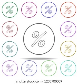 percentages line icon. Elements of Bank in multi color style icons. Simple icon for websites, web design, mobile app, info graphics