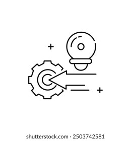 Perception Awareness, visual perception Vector Icon Design with Editable stroke