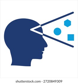 Perception Flat Blue Icon Collection