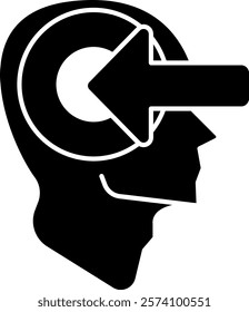 Perception Icon - Black Filled Style - Neuroscience Theme