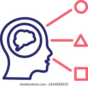 Icono de percepción Color Ilustración vectorial