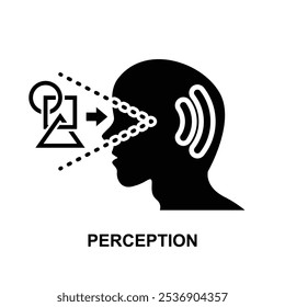 Perception icon isolated on background vector illustration.