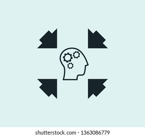 Perception icon line isolated on clean background. Perception icon concept drawing icon line in modern style. Vector illustration for your web mobile logo app UI design.