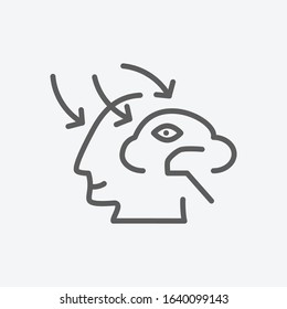 Perception icon line symbol. Isolated vector illustration of icon sign concept for your web site mobile app logo UI design.
