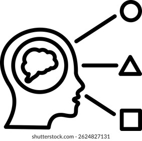 Perception Icon Line Vector Illustration