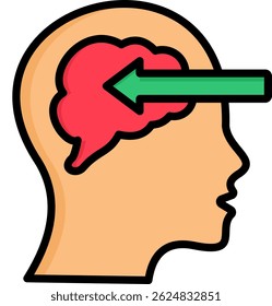 Icono de percepción Ilustración vectorial de color lineal