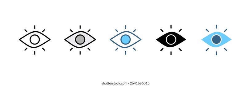 PERCEPTION icon set with various styles and colors of perception, reality, understaging, memory, knowledge, cognition, sensory system, vision