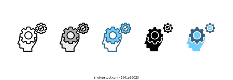 PERCEPTION icon set with various styles and colors of perception, reality, understaging, memory, knowledge, cognition, sensory system, vision