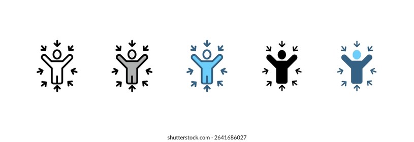 PERCEPTION icon set with various styles and colors of perception, reality, understaging, memory, knowledge, cognition, sensory system, vision
