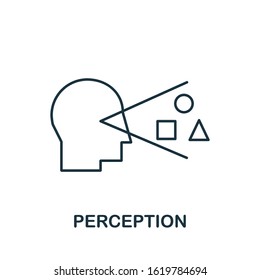 Perception icon. Simple line element Perception symbol for templates, web design and infographics