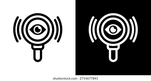 Ilustración vectorial de ícono de percepción. Diseño De Línea Fresca Construido Para Una Flexibilidad Creativa En Versiones Claras Y Oscuras.