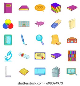 Perception icons set. Cartoon set of 25 perception vector icons for web isolated on white background