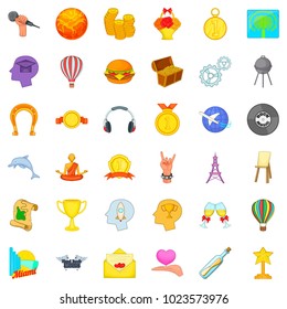 Perception icons set. Cartoon set of 36 perception vector icons for web isolated on white background