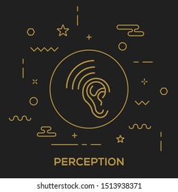 PERCEPTION AND ILLUSTRATION ICON CONCEPT
