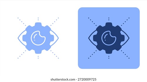 Perception MixedZweifarbige Farbe und kontrastierende Hintergrund-Symbol-Illustration