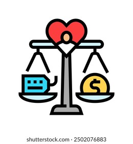 perception value consumer behavior color icon vector. perception value consumer behavior sign. isolated symbol illustration