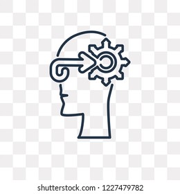 Perception vector outline icon isolated on transparent background, high quality linear Perception transparency concept can be used web and mobile