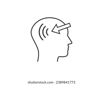 Perception, view icon. Vector illustration.