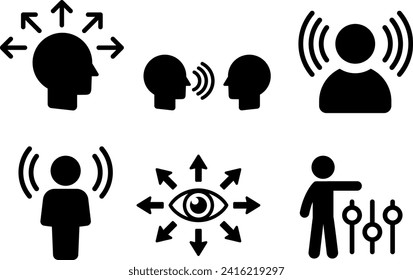 Perceptual pictogram icon set : vector