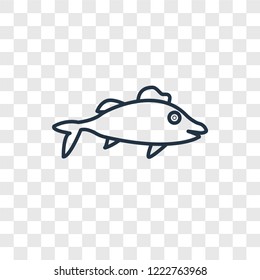 Perch concept vector linear icon isolated on transparent background, Perch concept transparency concept in outline style