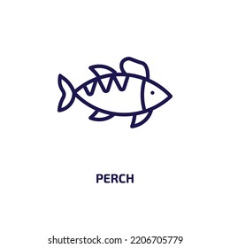 perch icon from animals collection. Thin linear perch, animal, bird outline icon isolated on white background. Line vector perch sign, symbol for web and mobile