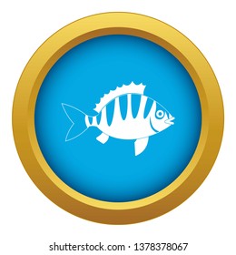 Perch icon blue vector isolated on white background for any design