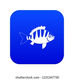 Perch icon digital blue for any design isolated on white vector illustration