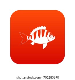 Perch icon digital red for any design isolated on white vector illustration