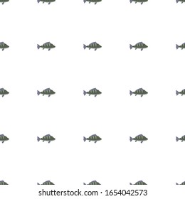 perch icon pattern seamless isolated on white background. Editable flat perch icon. perch icon pattern for web and mobile.