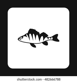 Perch icon in simple style isolated on white background. Sea creatures symbol vector illustration