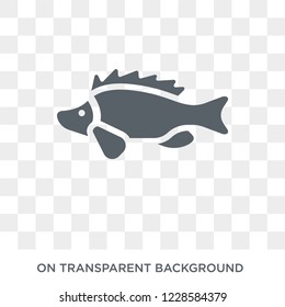 Perch icon. Trendy flat vector Perch icon on transparent background from animals  collection. 