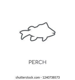 Perch linear icon. Modern outline Perch logo concept on white background from animals collection. Suitable for use on web apps, mobile apps and print media.