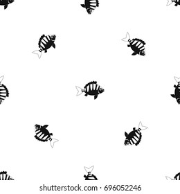 Perch pattern repeat seamless in black color for any design. Vector geometric illustration