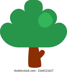 Árbol de percas, ilustración, vector sobre un fondo blanco.