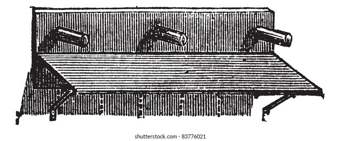 Perches, vintage gravado ilustração.Trousset enciclopédia (1886 - 1891).