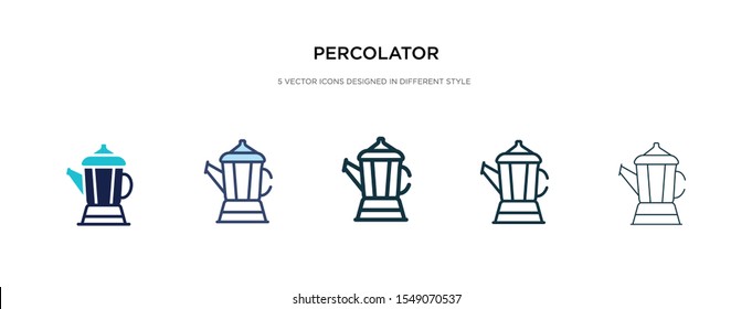 percolator icon in different style vector illustration. two colored and black percolator vector icons designed in filled, outline, line and stroke style can be used for web, mobile, ui