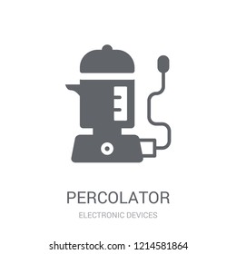 percolator icon. Trendy percolator logo concept on white background from Electronic Devices collection. Suitable for use on web apps, mobile apps and print media.