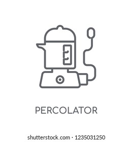 percolator linear icon. Modern outline percolator logo concept on white background from Electronic Devices collection. Suitable for use on web apps, mobile apps and print media.