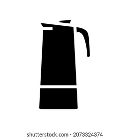percolator pot coffee glyph icon vector. percolator pot coffee sign. isolated contour symbol black illustration