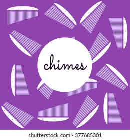  percussion chimes on colored background with text