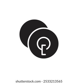 Percussion Cymbals icon Flat line illustration