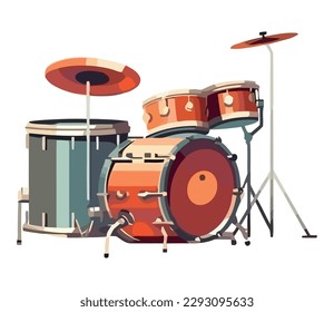 percussion drum design over white