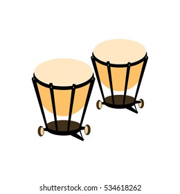 Percussion drum icon. Ethnic drum. Vector illustration.