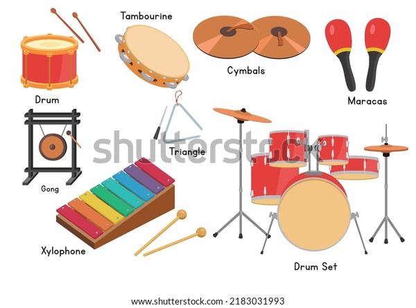 Percussion Family Musical Instruments Vector Design Stock Vector ...