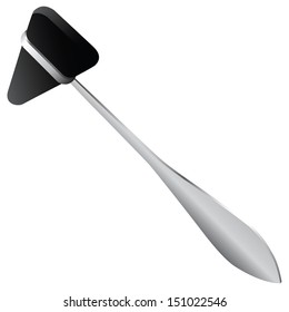 Percussion hammer for testing in medicine. Vector illustration.