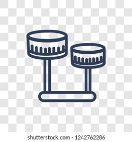 Percussion icon. Trendy linear Percussion logo concept on transparent background from Music collection
